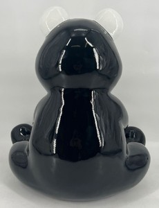 Casa Padrino Luxus Deko Figur Boxer Teddybär Schwarz / Weiß 50 cm - Deko Skulptur