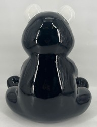 Casa Padrino Luxus Deko Figur Skulptur Boxer Teddybär Schwarz Weiß