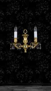 Casa Padrino Luxus Barock Kristall Doppel Wandleuchte Gold 33 cm