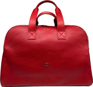 Casa Padrino luxury genuine leather travel bag red / gold 50 cm - Made in Italy Casa Padrino luxury genuine leather travel bag red / gold 50 cm - Made in Italy