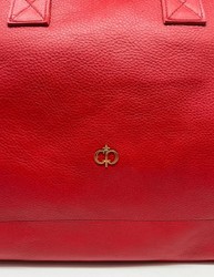 Casa Padrino luxury genuine leather travel bag red / gold 50 cm - Made in Italy