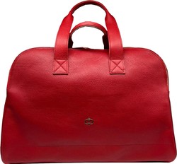 Casa Padrino luxury genuine leather travel bag red / gold 50 cm - Made in Italy Casa Padrino luxury genuine leather travel bag red / gold 50 cm - Made in Italy