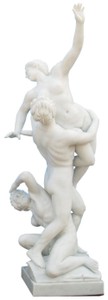 Casa Padrino sculpture en marbre de style antique blanc H. 130 cm - Figure décorative de jardin