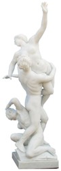 Casa Padrino antique style marble sculpture white H. 130 cm - Garden decoration figure