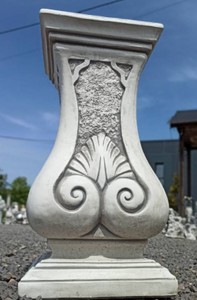 Casa Padrino colonna decorativa da giardino barocco grigio A. 63 cm - Decorazione giardino in stile barocco
