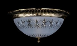 Casa Padrino lámpara de techo barroco de lujo latón antiguo Ø 50 x A. 25 cm - Luces barrocos