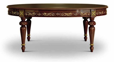 Ausziehbarer Luxus Barock Massivholz Esstisch Braun Gold