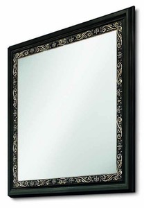 Casa Padrino espejo barroco de lujo negro / oro 146,5 cm - Hecho en Italia