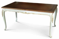 Casa Padrino luxury baroque dining table brown / white / gold 160-250 cm - Baroque furniture - Made in Italy