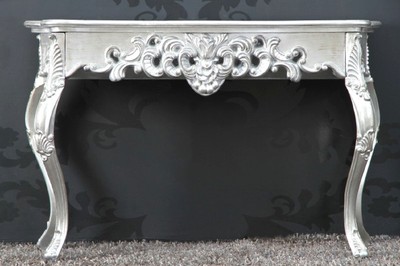 Casa Padrino consolle barocco argento 85 cm - Consolle in stile barocco - Mobili barocchi
