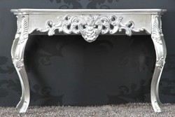 Casa Padrino consola barroco plata 85 cm - Mesa consola estilo barroco - Muebles barrocos