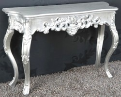 Casa Padrino consola barroco plata 85 cm - Mesa consola estilo barroco - Muebles barrocos