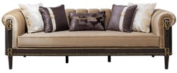 Casa Padrino conjunto de muebles de salón barrocos de lujo marrón claro / crema / marrón oscuro / oro