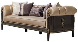 Casa Padrino conjunto de muebles de salón barrocos de lujo marrón claro / crema / marrón oscuro / oro