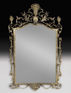 Casa Padrino Miroir Baroque de Luxe en Bronze Or H. 95 cm - Meubles Baroques