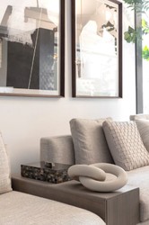 Casa Padrino objeto decorativo de arenisca de lujo anillos crema-beige - Decoración de salón