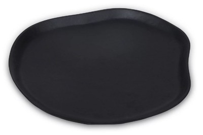Casa Padrino luxury aluminum tray matt black 40 cm - Decorative accessories