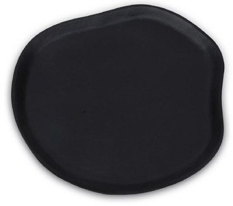 Casa Padrino Luxus Aluminium Tablett Matt Schwarz 40 cm - Deko Accessoires