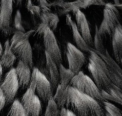 Casa Padrino couverture de luxe noir / gris 150 x 180 cm - Couverture en fausse fourrure