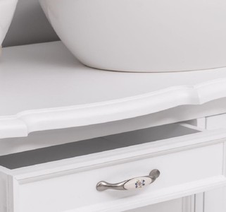 Casa Padrino Landhausstil Massivholz Doppel Waschtisch Weiß 150 cm - Landhausstil Badezimmer Möbel