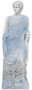 Casa Padrino Sculpture en Marbre de Style Antique Romain Gris H. 165 cm