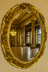 Casa Padrino espejo barroco oro A. 90 cm - Muebles de estilo barroco Casa Padrino espejo barroco oro A. 90 cm - Muebles de estilo barroco