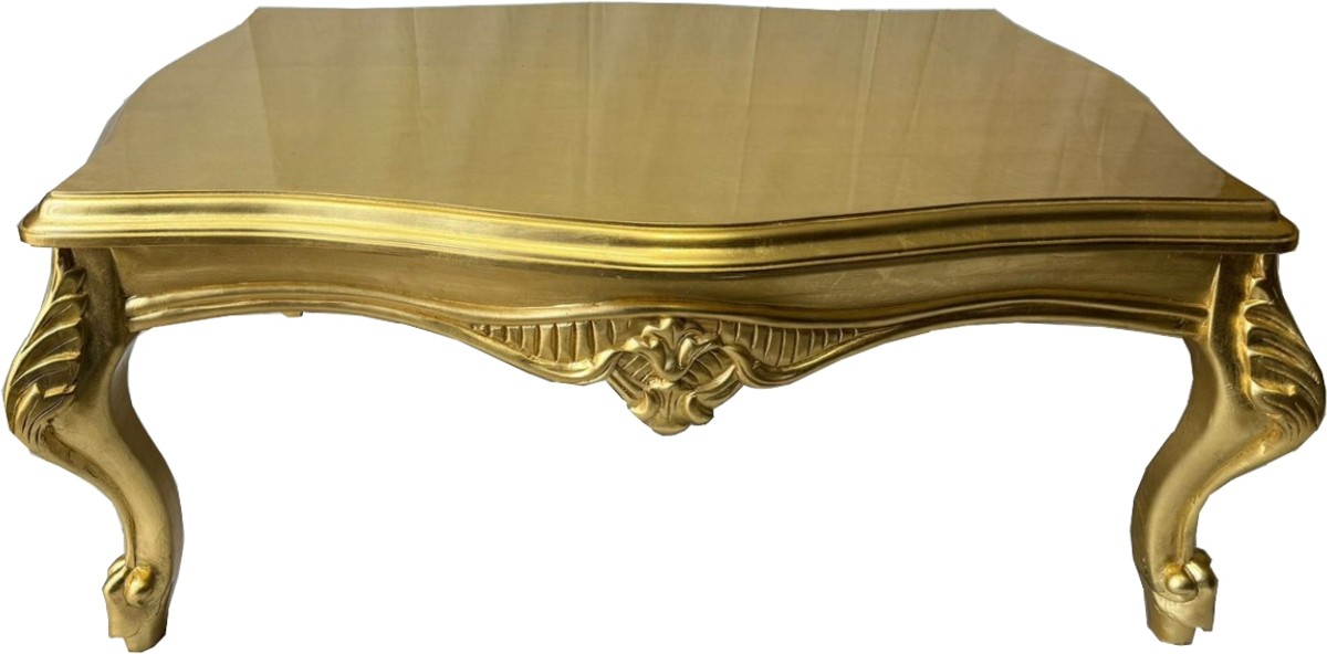 Casa Padrino luxury baroque coffee table gold 120 cm - Baroque style living room furniture Casa Padrino luxury baroque coffee table gold 120 cm - Baroque style living room furniture