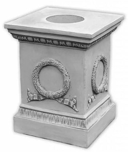 Casa Padrino piedistallo decorativa da giardino barocco grigio A.74 cm - Accessori da giardino barocco