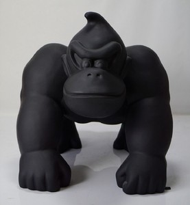 Casa Padrino scultura decorativa XXL scimmia gorilla nero opaco A. 104 cm - Figura Decorativa XXL