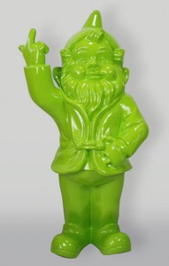 Casa Padrino sculpture décorative XXL nain de jardin vert H. 170 cm - Grande figurine de jardin