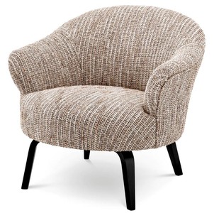 Casa Padrino salon de luxe & fauteuil d'hôtel beige / noir H. 68,5 cm - mobilier de luxe
