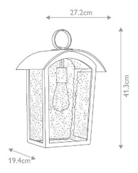 Casa Padrino lampada da parete per esterni di lusso nero A. 41,3 cm - Illuminazione per esterni di lusso