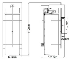 Casa Padrino lámpara de pared LED de exterior de lujo negro A. 41 cm - Iluminación exterior de lujo