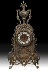 Casa Padrino luxury baroque table clock antique bronze H. 39 cm - Baroque decoration accessories