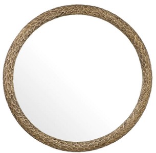 Casa Padrino espejo de lujo latón antiguo Ø 91cm - Espejo de pared redondo