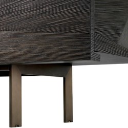 Casa Padrino Luxus Fernsehschrank mit Eichenfurnier, Mokka B. 200 cm, T. 43,5 cm, H. 52 cm Casa Padrino Luxus Fernsehschrank mit Eichenfurnier, Mokka B. 200 cm, T. 43,5 cm, H. 52 cm