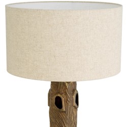 Casa Padrino luxury table lamp finish in vintage brass look / base made of black granite Ø 45 cm x H. 74.5 cm