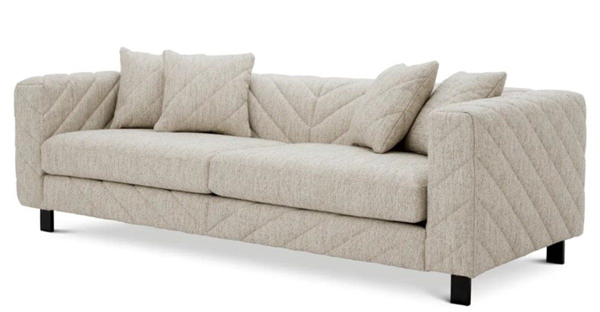 Divano di lusso Casa Padrino grigio chiaro 230 cm - mobili per soggiorno e hotel Divano di lusso Casa Padrino grigio chiaro 230 cm - mobili per soggiorno e hotel