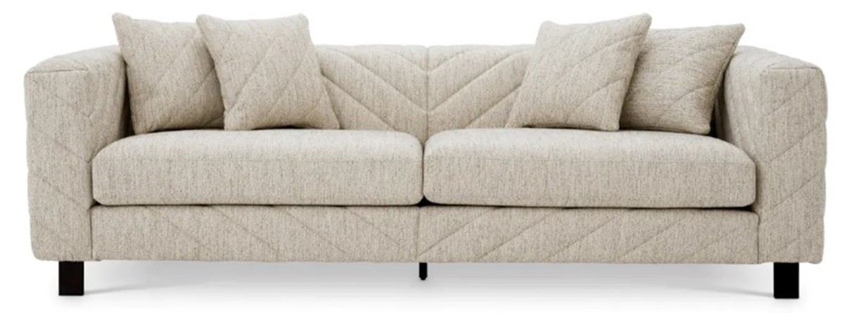Divano di lusso Casa Padrino grigio chiaro 230 cm - mobili per soggiorno e hotel Divano di lusso Casa Padrino grigio chiaro 230 cm - mobili per soggiorno e hotel