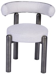 Luxus Esszimmer Möbel Set Esstisch und 4 Stühle Weiß Grau