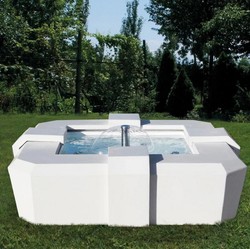 Luxury fountain garden fountain white