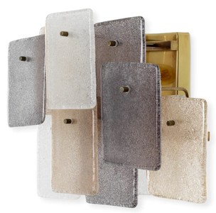 Casa Padrino Luxus Wandleuchte Vintage Messing Finish / handgemachtes Glas B. 47,5 cm x T. 18 cm x H. 30 cm - Luxus Leuchten