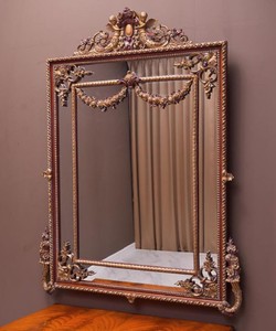 Prunkvoller Luxus Barock Spiegel Wandspiegel Braun Bronze