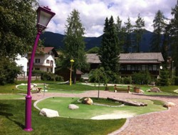 Gebogene Jugendstil Gartenlaterne Lila