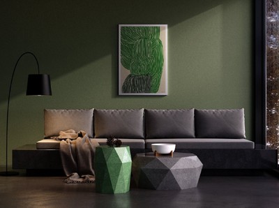 Casa Padrino Luxus Beton Couchtisch Anthrazit 86 cm - Wohnzimmer & Garten Möbel