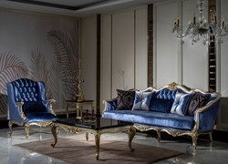 Mesa auxiliar barroco de lujo negro plata oro