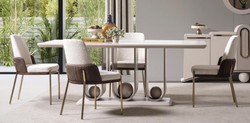 Set di mobili per sala da pranzo di lusso tavolo da pranzo e 6 sedie