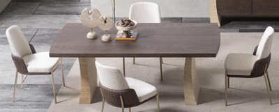 Casa Padrino Luxus Esszimmer Set - 1 Luxus Esstisch und 6 Luxus Esszimmer Stühle