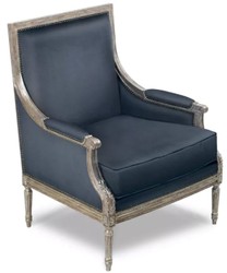 Luxury Baroque Living Room Armchair Blue Antique Silver