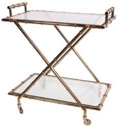 Carrello da portata di lusso oro antico